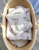 Bobono Komplet pościeli dla niemowląt z wypełnieniem 2-cz 75x100cm NEWBORN - brown birds