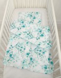 Bobono Komplet pościeli dla niemowląt z wypełnieniem 2-cz 75x100cm NEWBORN - eucaliptus mint