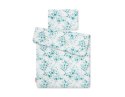 Bobono Komplet pościeli dla niemowląt z wypełnieniem 2-cz 75x100cm NEWBORN - eucaliptus mint