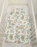 Bobono Komplet pościeli dla niemowląt z wypełnieniem 2-cz 75x100cm NEWBORN - woodland green
