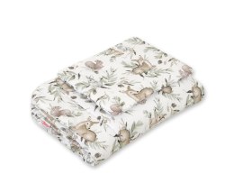 Bobono Komplet pościeli dla niemowląt z wypełnieniem 2-cz 75x100cm NEWBORN - woodland olive