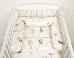 Bobono Ochraniacz wałek do łóżeczka niemowlęcego - baloniki