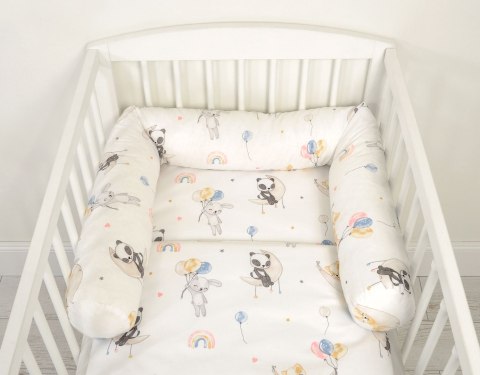 Bobono Ochraniacz wałek do łóżeczka niemowlęcego - baloniki