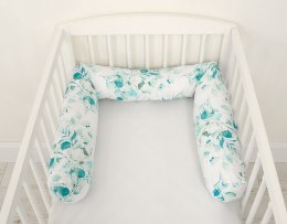 Bobono Ochraniacz wałek do łóżeczka niemowlęcego - eucaliptus mint