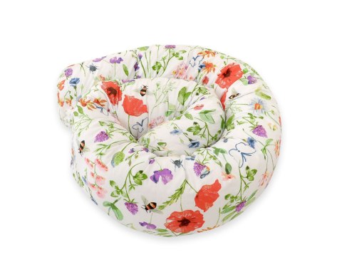 Bobono Ochraniacz wałek do łóżeczka niemowlęcego - łąka