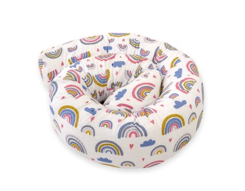 Bobono Ochraniacz wałek do łóżeczka niemowlęcego - tęcza