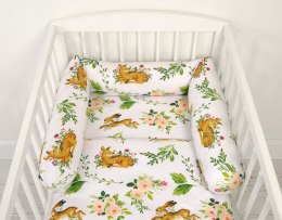 Bobono Ochraniacz wałek do łóżeczka niemowlęcego - w lesie