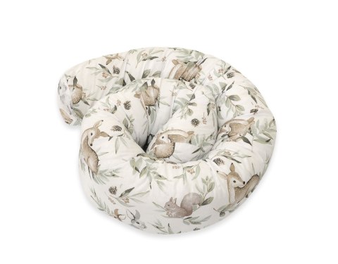 Bobono Ochraniacz wałek do łóżeczka niemowlęcego - woodland olive