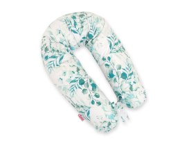 Bobono Poduszka ciążowa Longer dla kobiet w ciąży do spania + zdejmowana poszewka - Eucaliptus mint