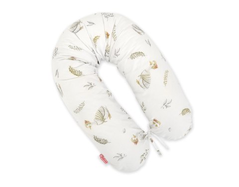 Bobono Poduszka ciążowa Longer dla kobiet w ciąży do spania + zdejmowana poszewka - Gąski