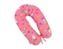 Bobono Poduszka ciążowa Longer dla kobiet w ciąży do spania + zdejmowana poszewka - Hallo rabbit pink