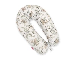 Bobono Poduszka ciążowa Longer dla kobiet w ciąży do spania + zdejmowana poszewka - Woodland olive