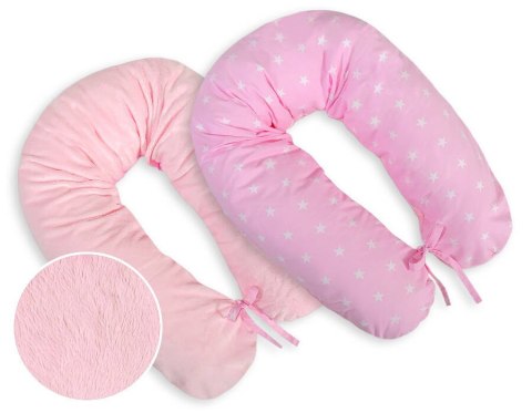 Bobono Poduszka ciążowa dwustronna Longer- Gwiazdki różowe