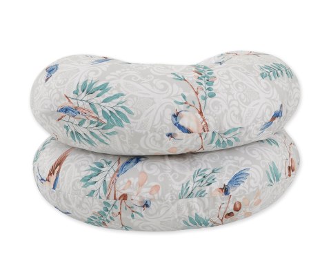 Bobono Poduszka ciążowa typu C dla kobiet w ciąży do spania karmienia + zdejmowana poszewka - Blue birds