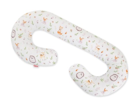 Bobono Poduszka ciążowa typu C dla kobiet w ciąży do spania karmienia+zdejmowana poszewka Leśna delikatność