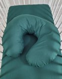 Bobono Poduszka rogal do karmienia fasolka + zdejmowana poszewka - Butelkowa zieleń