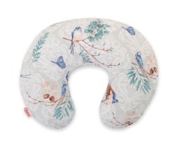 Bobono Poduszka rogal do karmienia fasolka + zdejmowana poszewka - blue birds