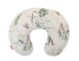 Bobono Poduszka rogal do karmienia fasolka + zdejmowana poszewka - brown birds