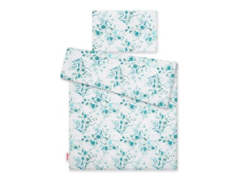 Bobono Pościel dla dzieci 2-częściowa bawełniana 120x90 cm - eucaliptus mint