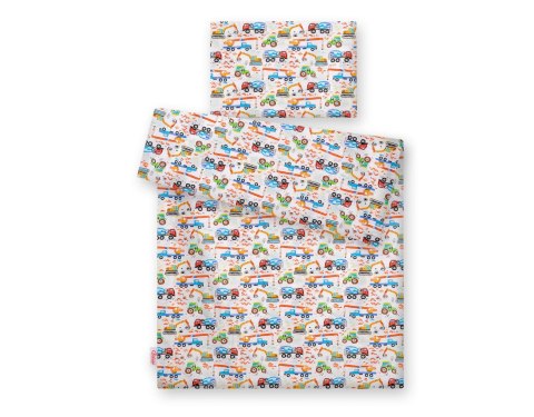 Bobono Pościel dla dzieci 2-częściowa bawełniana 120x90 cm - plac budowy