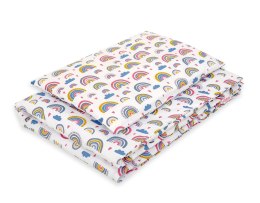 Bobono Pościel dla dzieci 2-częściowa bawełniana 120x90 cm - tęcza