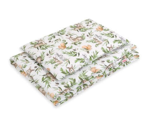 Bobono Pościel dla dzieci 2-częściowa bawełniana 120x90 cm - woodland green