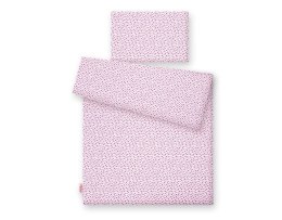 Bobono Pościel dla dzieci 2-częściowa bawełniana 135x100 cm - gwiazdki bordowe