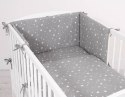 Bobono Pościel dla dzieci 2-częściowa bawełniana 135x100 - mini gwiazdki białe na szarym