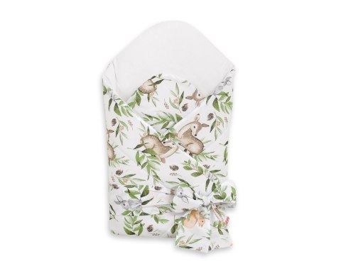 Bobono Rożek dla niemowląt z wiązaniem 2w1 usztywniany i miękki - woodland green