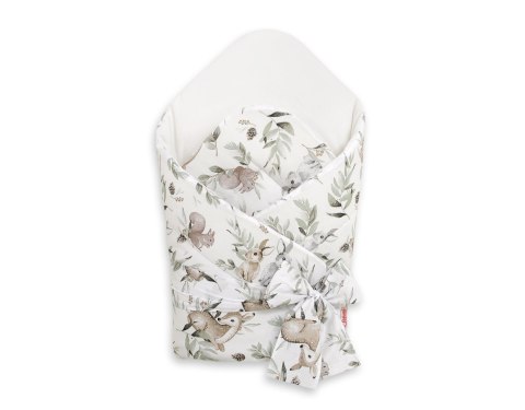 Bobono Rożek dla niemowląt z wiązaniem 2w1 usztywniany i miękki - woodland olive