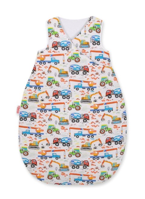 Bobono Śpiworek dla dzieci bawełniany M 3-12 mcy TOG 2.5 całoroczny ocieplany - plac budowy