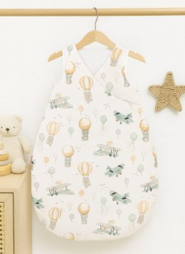 Bobono Śpiworek dla dzieci bawełniany M 3-12 mcy TOG 2.5 całoroczny ocieplany - sky adventure