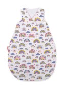 Bobono Śpiworek dla dzieci bawełniany M 3-12 mcy TOG 2.5 całoroczny ocieplany - tęcza
