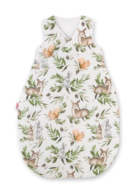 Bobono Śpiworek dla dzieci bawełniany M 3-12 mcy TOG 2.5 całoroczny ocieplany - woodland green