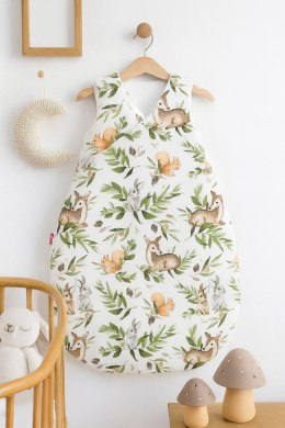 Bobono Śpiworek dla dzieci bawełniany M 3-12 mcy TOG 2.5 całoroczny ocieplany - woodland green