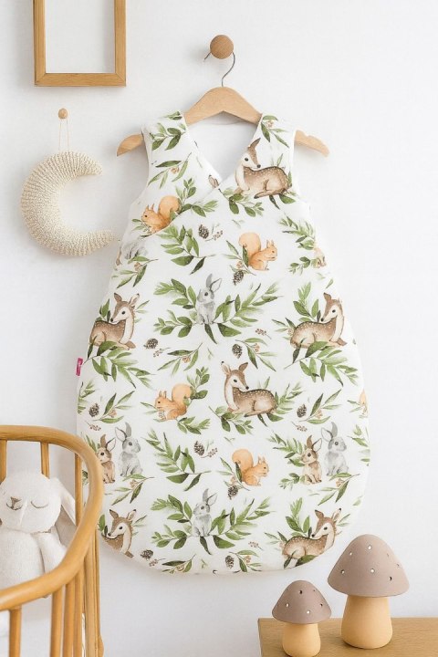 Bobono Śpiworek dla dzieci bawełniany M 3-12 mcy TOG 2.5 całoroczny ocieplany - woodland green