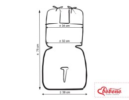 Bobono Wkładka do wózka BOBONO minky - jednorożce miętowe