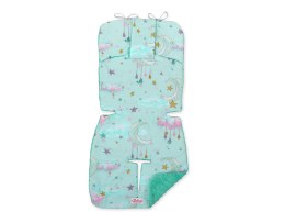 Bobono Wkładka do wózka BOBONO minky - księżyce miętowe
