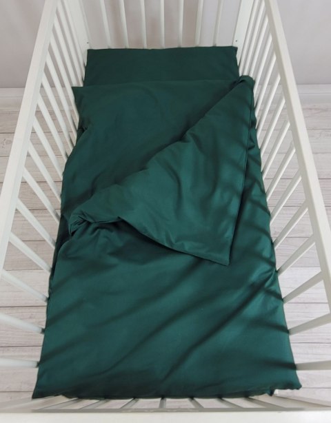 My Sweet Baby Bawełniana pościel dla dzieci 2 części poszewki na poduszkę i na kołderkę 135x100 - butelkowa zieleń