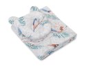 My Sweet Baby Kołderka z wypełnieniem i poduszka profilowana Miś - zestaw 2cz. - Blue birds