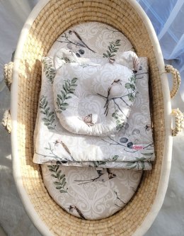 My Sweet Baby Kołderka z wypełnieniem i poduszka profilowana Miś - zestaw 2cz. - Brown birds