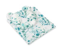 My Sweet Baby Kołderka z wypełnieniem i poduszka profilowana Miś - zestaw 2cz. - eucaliptus mint