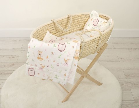 My Sweet Baby Kołderka z wypełnieniem i poduszka profilowana Miś - zestaw 2cz. - leśna delikatność