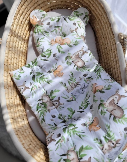 My Sweet Baby Kołderka z wypełnieniem i poduszka profilowana Miś - zestaw 2cz. - woodland green