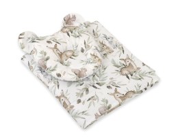 My Sweet Baby Kołderka z wypełnieniem i poduszka profilowana Miś - zestaw 2cz. - woodland olive