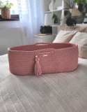 My Sweet Baby Kosz Mojżesza BOHO Handmade ze stojakiem blush