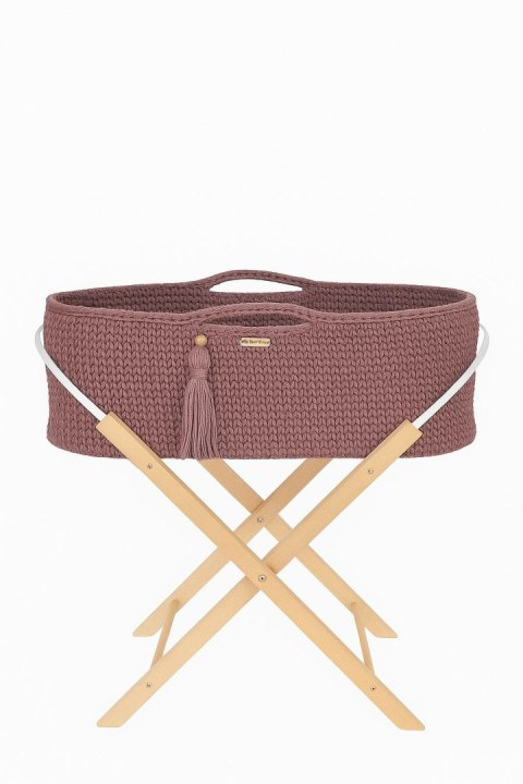 My Sweet Baby Kosz Mojżesza BOHO Handmade ze stojakiem - mauve