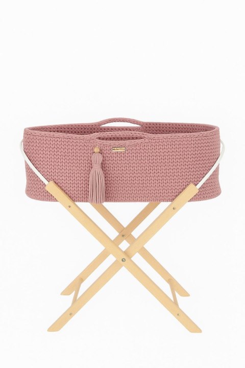 My Sweet Baby Kosz Mojżesza BOHO Handmade ze stojakiem - pastel pink