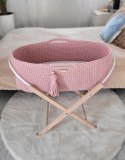 My Sweet Baby Kosz Mojżesza BOHO Handmade ze stojakiem - pastel pink