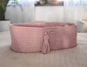 My Sweet Baby Kosz Mojżesza BOHO Handmade ze stojakiem - pastel pink